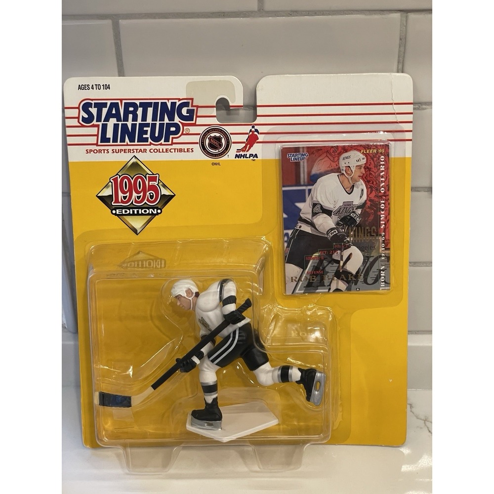 Vintage Rob Blake Starting Lineup Figure Card‎ Los Angeles Kings NHL 1995 Sealed